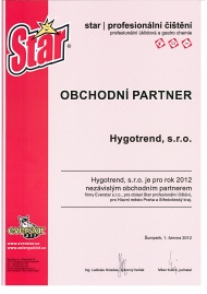 HYGOTREND - firemní certifikát STAR