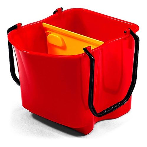 Vědro s přepážkou, 28L, plast, červený