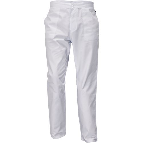 Kalhoty pracovní APUS, bílé, pánské, č. 62