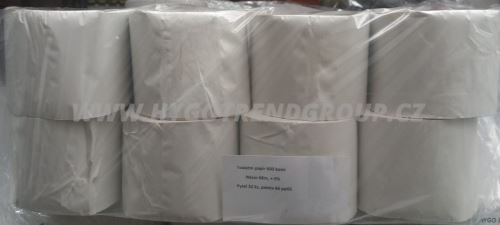 Toaletný papier 600 basic, 1 vr., 68 m, 600 útržkov, sivý, 1 x 32 ks