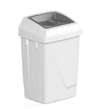 Filmop Kôš odpadkový ATLAS FIT,50L,plast,biely so sivou vložkou a vekom na organický odpad