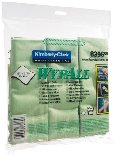 Utěrka KIMBERLY-CLARK WYPALL mikrovlákno, 40 x 40 cm, zelená, skládaná