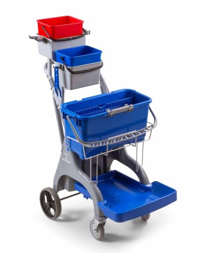 Filmop Vozík úklidový Carrello Shine 20L pro skleněné plochy, plastový koš pro láhve