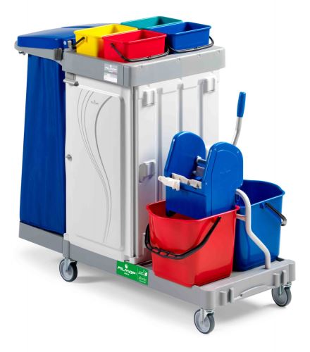 Multivozík ALPHA 6103, 2 x 15L, 4 x 4L, plast, držiak vreca